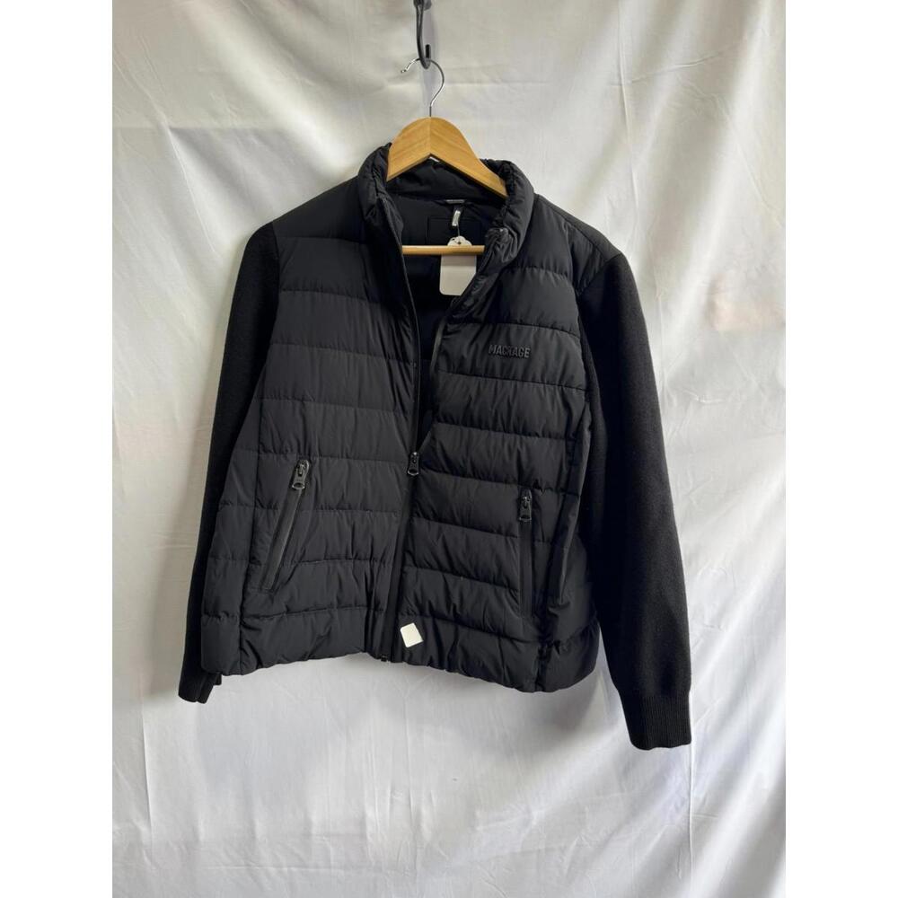 Mackage BlackNylon Ocean Mixed Media Jacket Size M with Stains - Picture 3 of 8